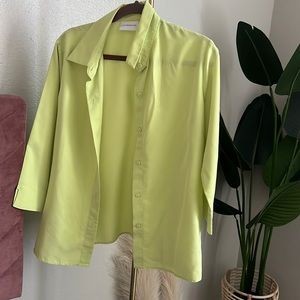 Lime Green Button Up